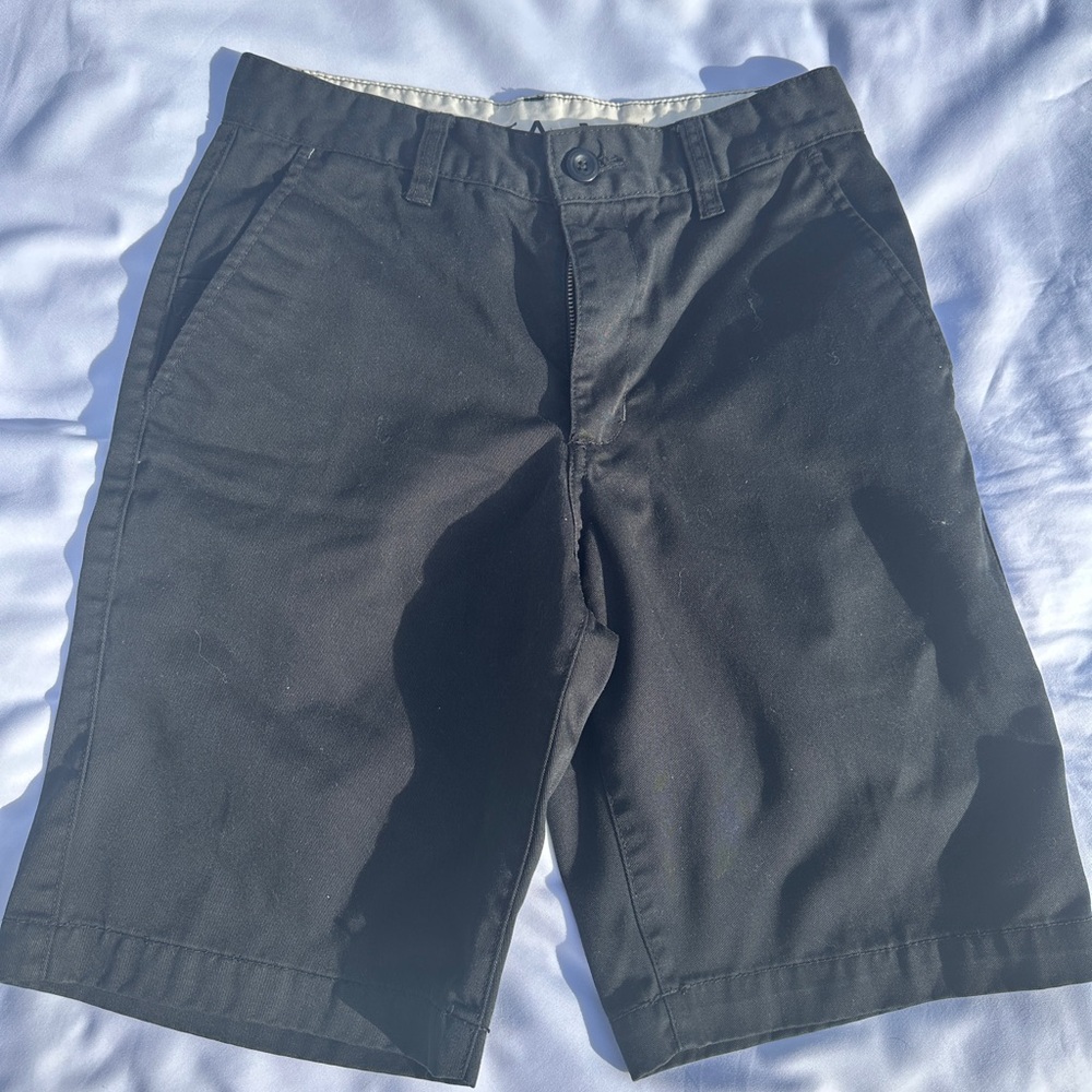 RVCA Black Flat Front Shorts